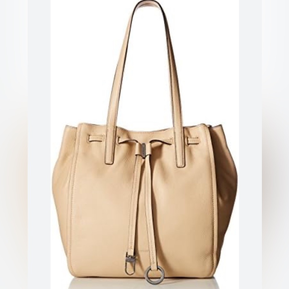 Calvin Klein Rudy Nude Pebble Leather Bucket Tote - Picture 11 of 11